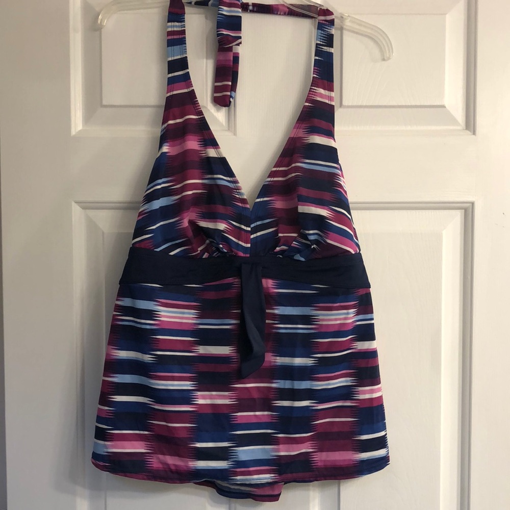 Blue & Purple Tankini Top